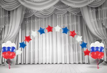 Готовое оформление на праздник Триколор России №3