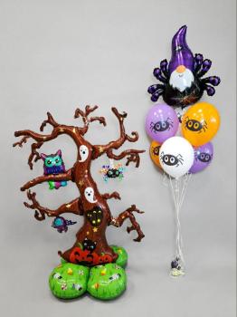 Сет Гном паук фиолетовый и Дерево HWN 8 шт