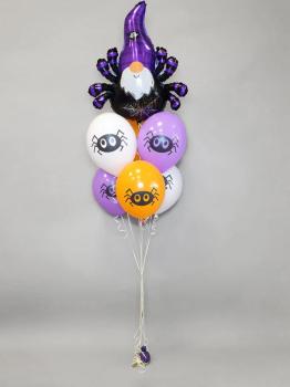 Букет Гном паук фиолетовый  7 шт