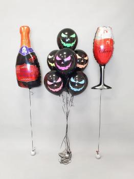 Сет Бутылка и Бокал на Хэллоуин 9 шт