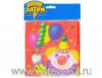 Салфетка Веселая Затея Клоун с шарами 33 см 12 шт