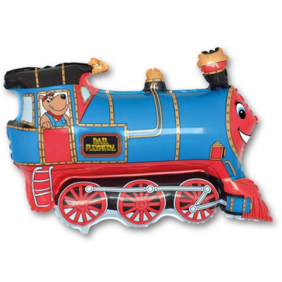 Шар фольга Фигура Поезд голубой (FM)G36 Шар фольга Фигура Поезд голубой (FM)G36