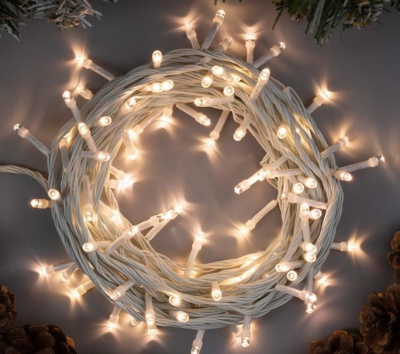 Гирлянда 10 м нить LED100-220V 8р теп.белый 1 шт Гирлянда 10 м нить LED100-220V 8р теп.белый 1 шт