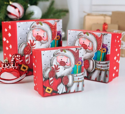 Коробка квадрат Новогоднее настроение №2 11*11*7 см 1 шт Коробка квадрат Новогоднее настроение №2 11*11*7 см 1 шт