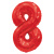 Шар Цифра 8 красный 81 см Шар Цифра 8 красный 81 см