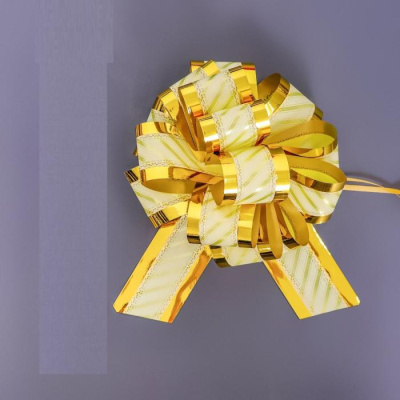 Бант-Шар №5 желтый с золотом 1 шт