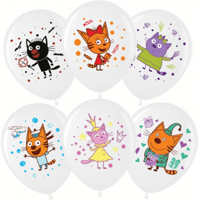 В 12" Пастель Три кота Играем вместе 25 шт В 12" Пастель Три кота Играем вместе 25 шт