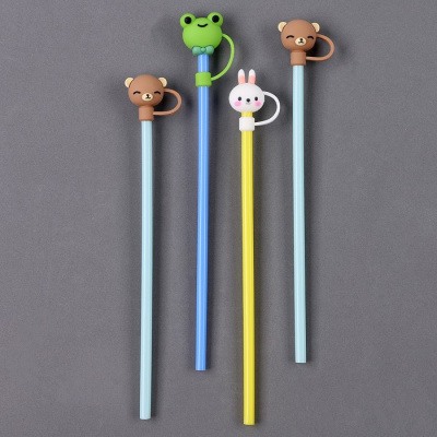 Трубочки для коктейля Зверюшки микс 4 шт   Трубочки для коктейля Зверюшки микс 4 шт
