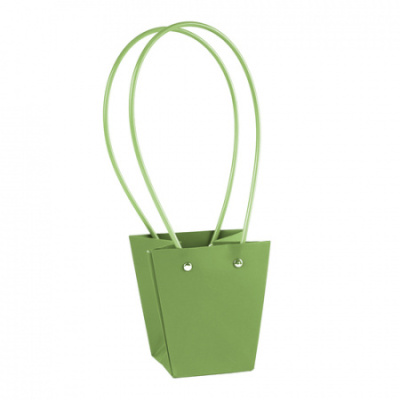 Сумочка для цветов Конус оливковый 12*12*8 см 1 шт