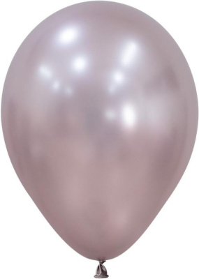 Шар S 12" Шелк розовый цветок 50шт