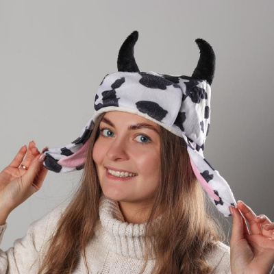 Шапка-ушанка Коровка 1 шт Шапка-ушанка Коровка 1 шт