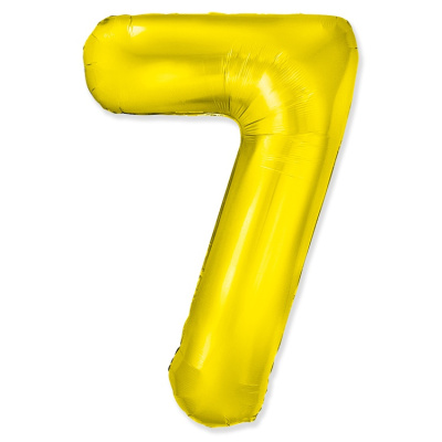 Шар Цифра 7 золото Слим 100 см (FM)