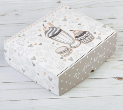 Коробка складная Радуйся жизни 17*20*6 см 1 шт