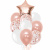 Букет из шаров Звезда розовое золото 10  шт