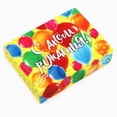 Коробка складная С Днем рождения 20*15*5 см 1 шт