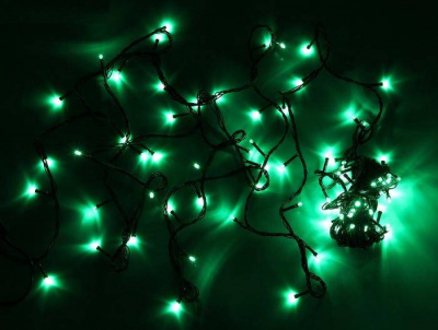 Гирлянда 10 м нить черная LED100 8 р зеленый 1 шт Гирлянда 10 м нить черная LED100 8 р зеленый 1 шт