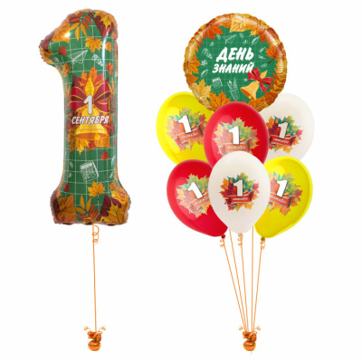 Сет из воздушных шаров 1 Сентября! Цифра День знаний! 8 шт