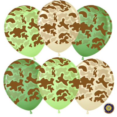 В 12" Пастель ассорти Камуфляж 25 шт В 12" Пастель ассорти Камуфляж 25 шт