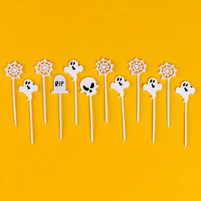 Шпажки Хэллоуин белые 12 шт
