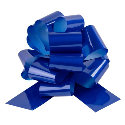 Бант-Шар Синий лаковый 21 см 1 шт