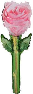 Шар Фигура Мини Роза махровая розовая 1 шт Шар Фигура Мини Роза махровая розовая 1 шт