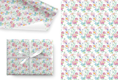 Бумага глянцевая Весенние цветы 68*100 см 1 шт