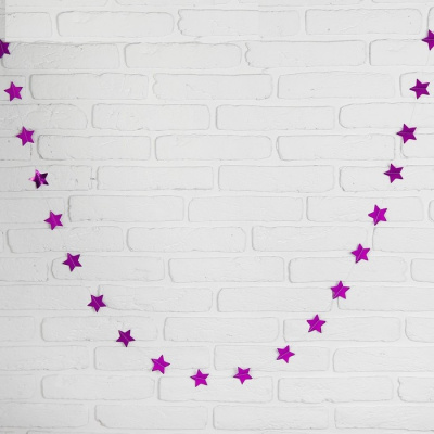 Гирлянда Звезды фуксия 200 см 1 шт