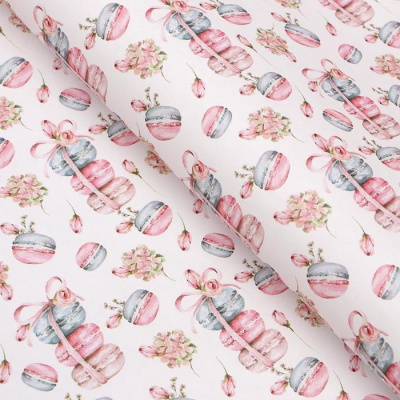 Бумага глянцевая Макаруны 50*70 см 1 шт