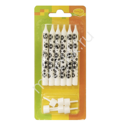 Свечи Пати Бум Футбол 6 шт 8 см