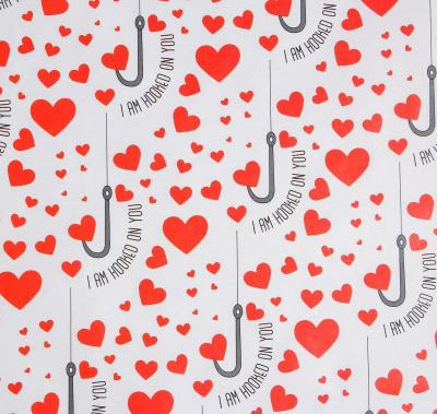 Бумага глянцевая Удочка любви 70*100 см 1 шт