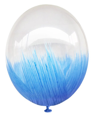 Набор шаров Браш-мазок Голубой 10 шт