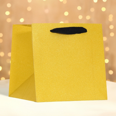 Пакет Глиттер золото 20*20*20 см 1 шт