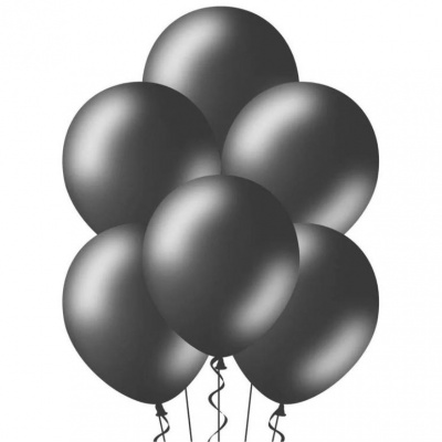 Букет Шары Металлик графит 35 см 1 шт