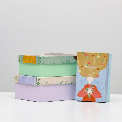 Коробка прямоуг Мечтай №3 23*16*9,5 см рис микс 1 шт