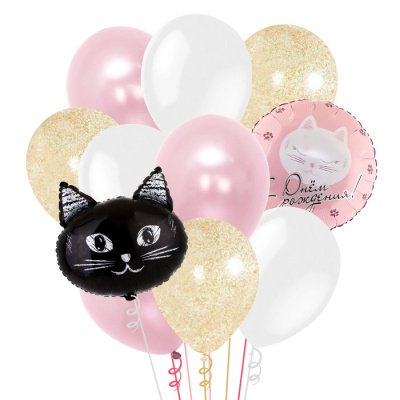 Букет С Днем Рождения! Котики 11 шт