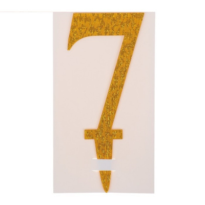 Топпер пластик 7 золото 6,5*16 см 1 шт Топпер пластик 7 золото 6,5*16 см 1 шт