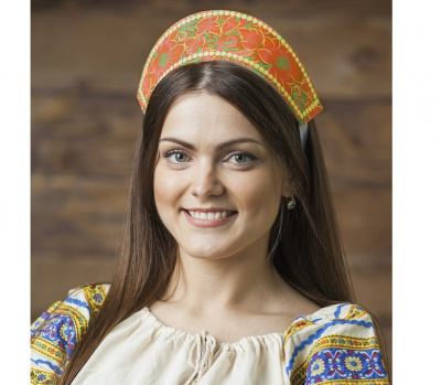 Кокошник Алые цветы микс 1 шт Кокошник Алые цветы микс 1 шт