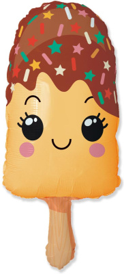 Шар фольга Фигура Эскимо желтое (FM)G36