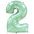 Шар Цифра 2 мята пастель 102 см (FM) Шар Цифра 2 мята пастель 102 см (FM)