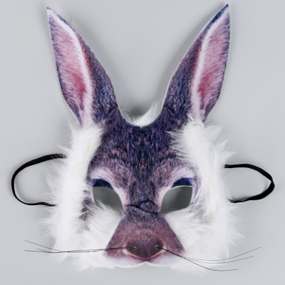Маска Заяц с мехом 1 шт Маска Заяц с мехом 1 шт
