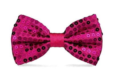 Бабочка розовая пайетки 1 шт