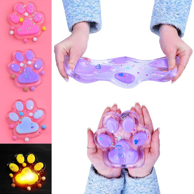 Антистресс игрушка Кошачья лапа микс 14*2*14 см 1 шт