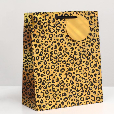 Пакет ламинат Леопард 26*36*11,5 см 1 шт