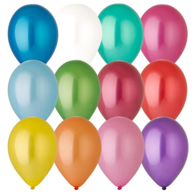 Шар 12" Металлик ассорти 100 шт