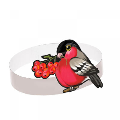 Маска - ободок картон Снегирь 1 шт