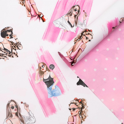 Бумага глянцевая двусторон Леди 70*100 см 1 шт