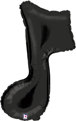 Шар фольга Фигура Нота черная (BL)G36