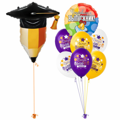 Сет из воздушных шаров Карандаш на выпускной 8 шт Сет из воздушных шаров Карандаш на выпускной 8 шт