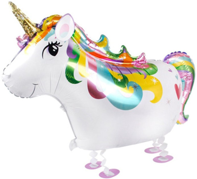 К Шар фигура ходячий фольга Единорог 80 см