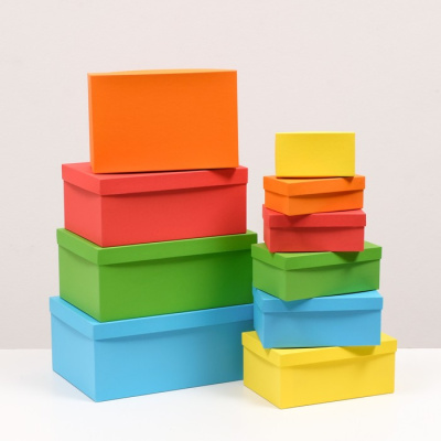 Коробка прямоуг Яркая №1 12*6,5*4 см цвет микс 1 шт